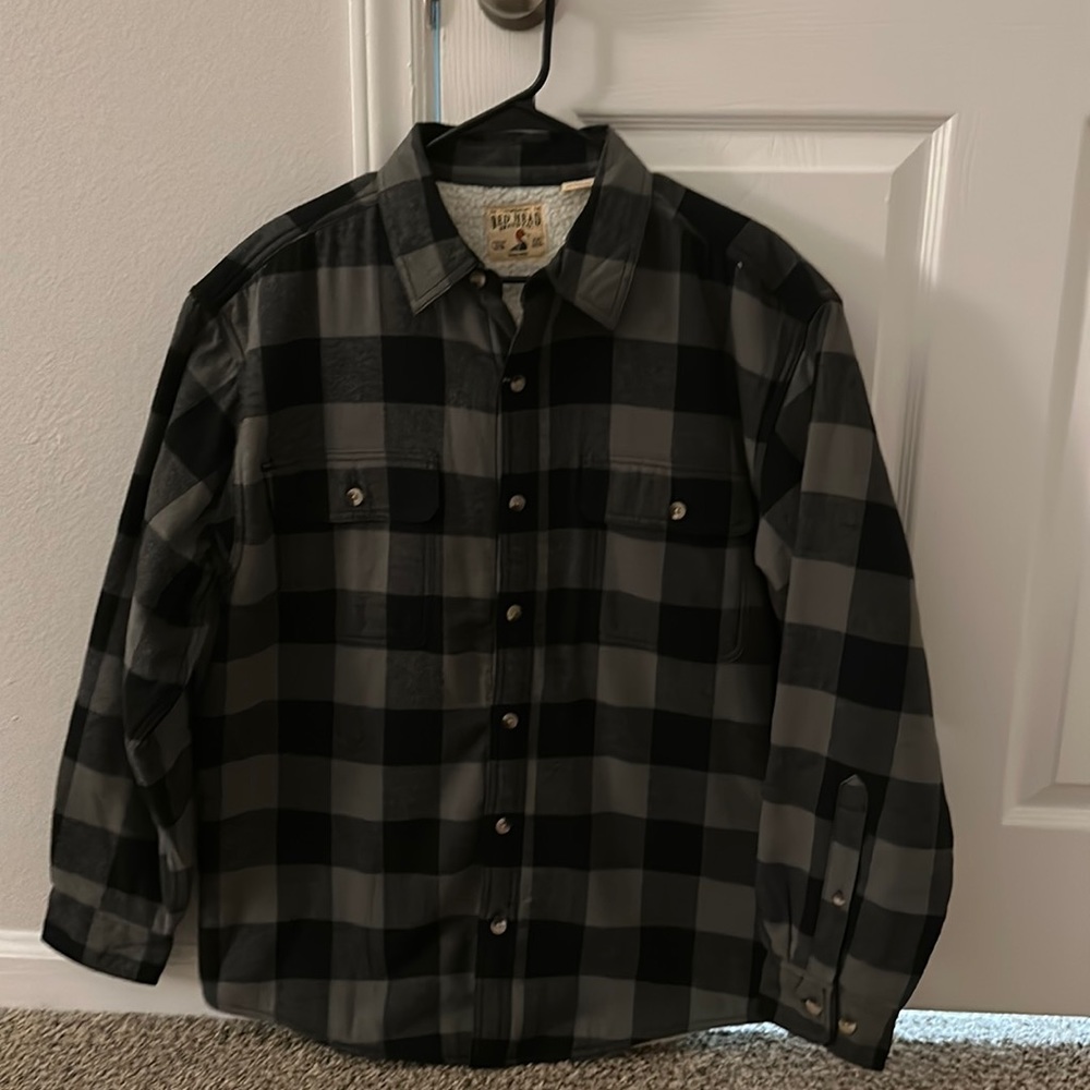 Lined long sleeve flannel button up.